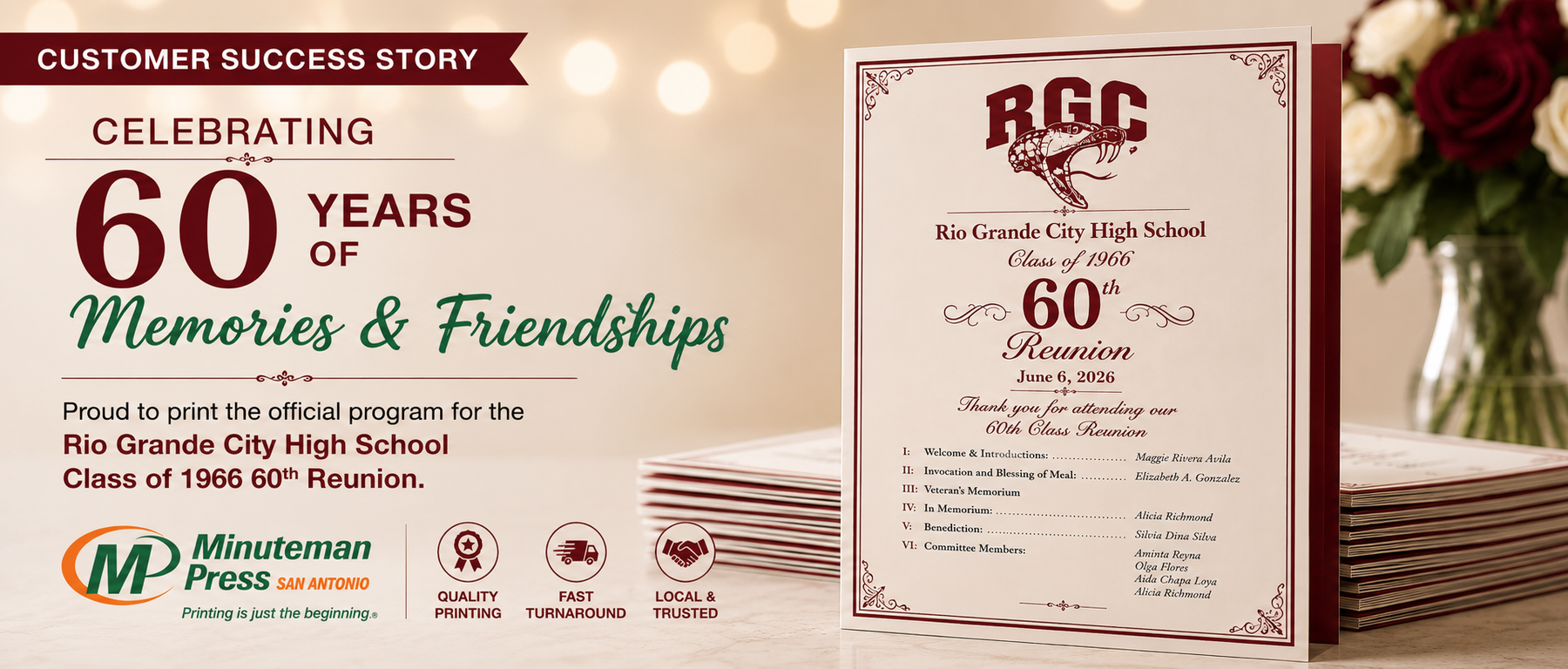 Rio Grande City High School Class of 1966 60th Reunion Program