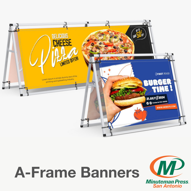 A-Frame Banner Display | Double-Sided Visibility That Drives Results
