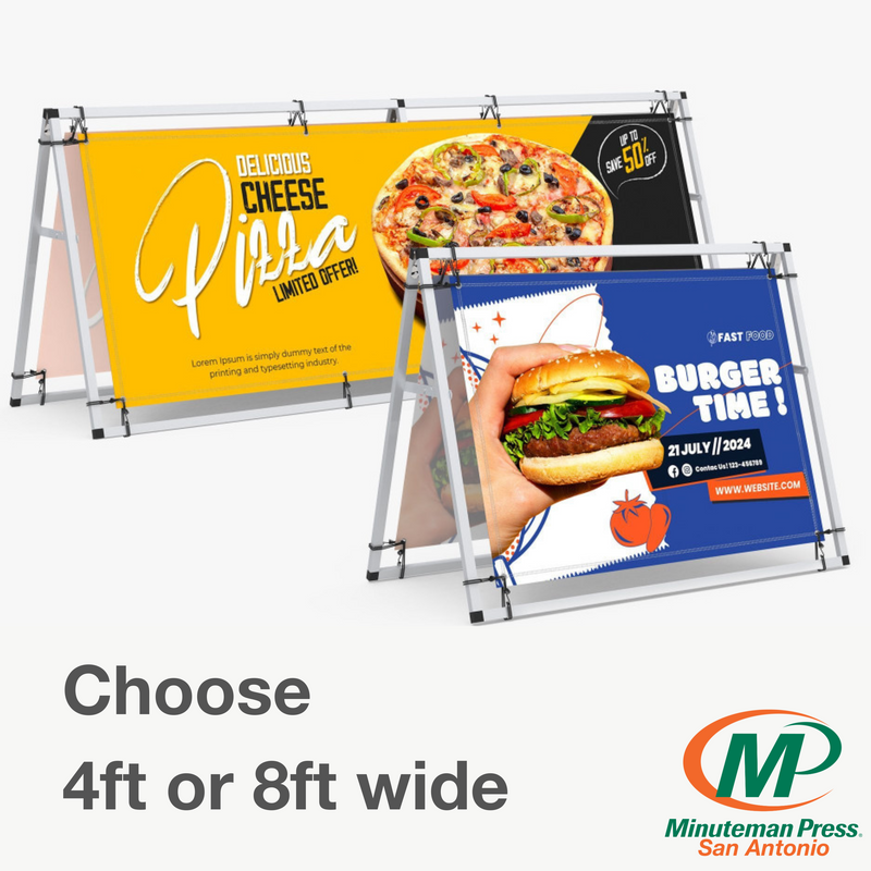 A-Frame Banner Display | Double-Sided Visibility That Drives Results