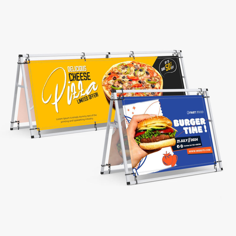 A-Frame Banner Display | Double-Sided Visibility That Drives Results