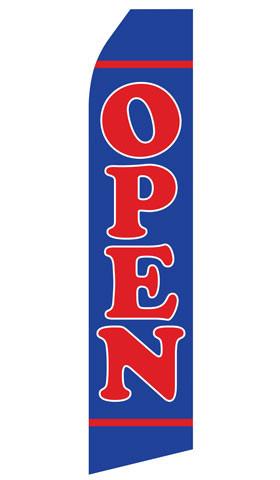 Blue Open Feather Flag | Stock Design - Minuteman Press formely La Luz Printing Company | San Antonio TX Printing-San-Antonio-TX