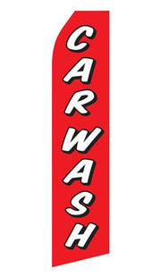 Red Car Wash Feather Flag | Stock Design - Minuteman Press formely La Luz Printing Company | San Antonio TX Printing-San-Antonio-TX