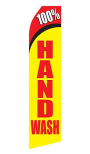 100% Hand Wash Feather Flags | Stock Design - Minuteman Press formely La Luz Printing Company | San Antonio TX Printing-San-Antonio-TX