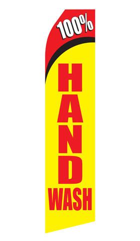 100% Hand Wash Feather Flags | Stock Design - Minuteman Press formely La Luz Printing Company | San Antonio TX Printing-San-Antonio-TX