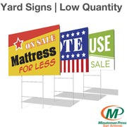 4 Yard Signs | Mimimum Order - Minuteman Press San Antonio TX Printing Company-San-Antonio-TX