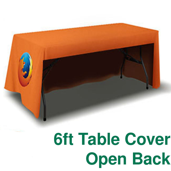 6 Table Cover 6ft Table Covers 3 Sided Custom Printed in San Antonio TX - Minuteman ...
