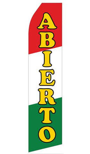 Abierto Feather Flags | Stock Design - Minuteman Press formely La Luz Printing Company | San Antonio TX Printing-San-Antonio-TX