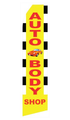 Auto Body Shop Feather Flag | Stock Design - Minuteman Press formely La Luz Printing Company | San Antonio TX Printing-San-Antonio-TX
