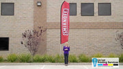 Auto Glass Feather Flag | Stock Design - Minuteman Press formely La Luz Printing Company | San Antonio TX Printing-San-Antonio-TX