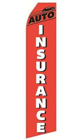 Auto Insurance Feather Flag | Stock Design - Minuteman Press formely La Luz Printing Company | San Antonio TX Printing-San-Antonio-TX