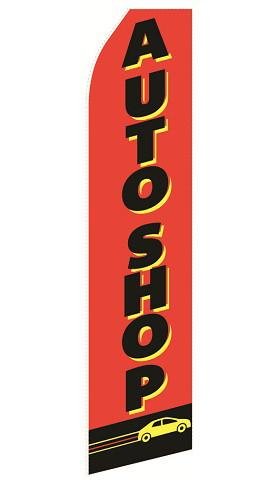 Auto Shop Feather Flag | Stock Design - Minuteman Press formely La Luz Printing Company | San Antonio TX Printing-San-Antonio-TX
