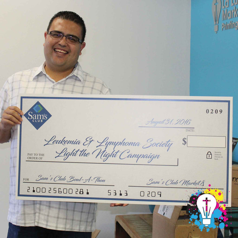 Big Check - Minuteman Press formely La Luz Printing Company | San Antonio TX Printing-San-Antonio-TX
