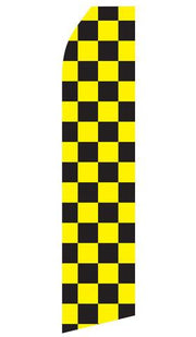 Black and Yellow Checkered Feather Flags | Stock Design - Minuteman Press formely La Luz Printing Company | San Antonio TX Printing-San-Antonio-TX
