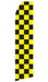 Black and Yellow Checkered Feather Flags | Stock Design - Minuteman Press formely La Luz Printing Company | San Antonio TX Printing-San-Antonio-TX