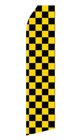 Black and Yellow Checkered Feather Flags | Stock Design - Minuteman Press formely La Luz Printing Company | San Antonio TX Printing-San-Antonio-TX