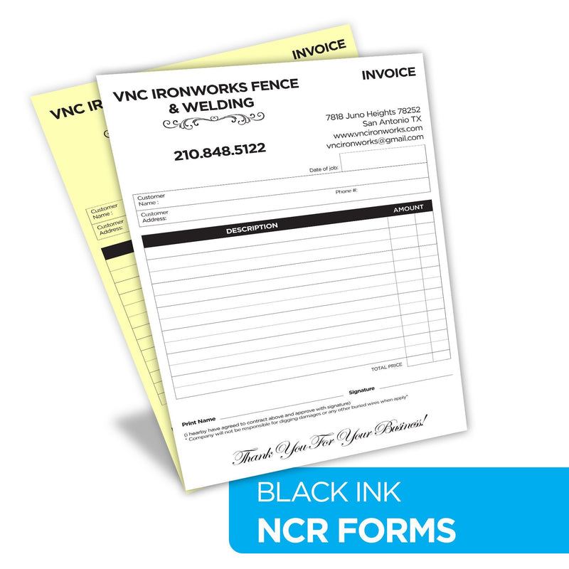 Black Ink NCR Forms | Carbonless forms - Minuteman Press formely La Luz Printing Company | San Antonio TX Printing-San-Antonio-TX