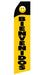 Black Yellow Bienvenidos Feather Flag | Stock Design - Minuteman Press formely La Luz Printing Company | San Antonio TX Printing-San-Antonio-TX