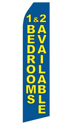 Blue 1 & 2 Bedrooms Available Feather Flags | Stock Design - Minuteman Press formely La Luz Printing Company | San Antonio TX Printing-San-Antonio-TX