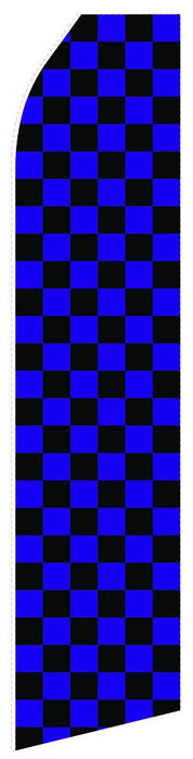 Blue Black Chessboard Feather Flag | Stock Design - Minuteman Press formely La Luz Printing Company | San Antonio TX Printing-San-Antonio-TX