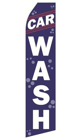 Blue Car Wash Feather Flag | Stock Design - Minuteman Press formely La Luz Printing Company | San Antonio TX Printing-San-Antonio-TX
