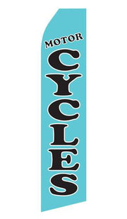 Blue Motorcycle Feather Flag | Stock Design - Minuteman Press formely La Luz Printing Company | San Antonio TX Printing-San-Antonio-TX