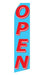 Blue Open Feather Flag | Stock Design - Minuteman Press formely La Luz Printing Company | San Antonio TX Printing-San-Antonio-TX