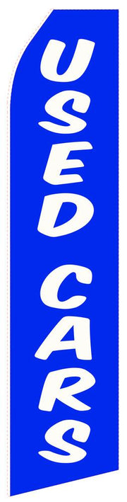 Blue Used Cars Feather Flag | Stock Designs - Minuteman Press formely La Luz Printing Company | San Antonio TX Printing-San-Antonio-TX