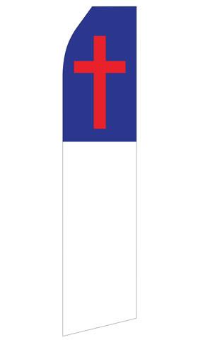 Blue White and Red Cross Feather Flags | Stock Design - Minuteman Press formely La Luz Printing Company | San Antonio TX Printing-San-Antonio-TX