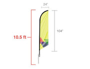 Feather Angle Flag - Minuteman Press formely La Luz Printing Company | San Antonio TX Printing-San-Antonio-TX