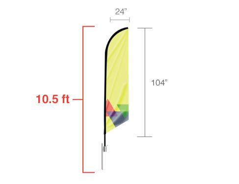 Feather Angle Flag - Minuteman Press formely La Luz Printing Company | San Antonio TX Printing-San-Antonio-TX