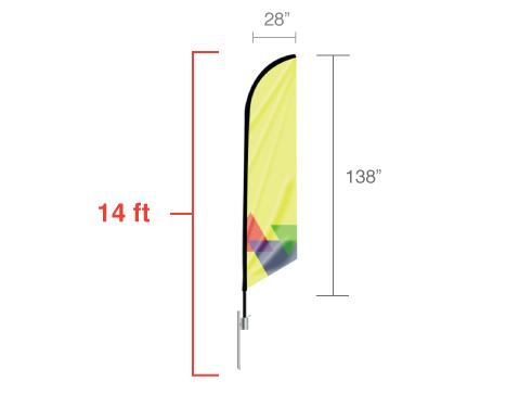 Feather Angle Flag - Minuteman Press formely La Luz Printing Company | San Antonio TX Printing-San-Antonio-TX