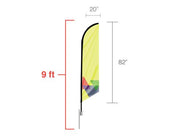 Feather Angle Flag - Minuteman Press formely La Luz Printing Company | San Antonio TX Printing-San-Antonio-TX