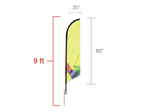 Feather Angle Flag - Minuteman Press formely La Luz Printing Company | San Antonio TX Printing-San-Antonio-TX