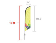 Feather Angle Flag - Minuteman Press formely La Luz Printing Company | San Antonio TX Printing-San-Antonio-TX