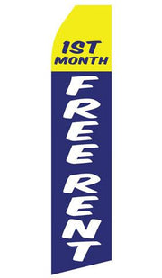 First Month Free Rent Feather Flag | Stock Designs - Minuteman Press formely La Luz Printing Company | San Antonio TX Printing-San-Antonio-TX