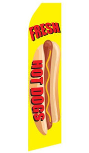 Fresh Hot Dogs Feather Flag | Stock Design - Minuteman Press formely La Luz Printing Company | San Antonio TX Printing-San-Antonio-TX