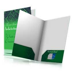 9 x 12 Matte Cardstock Presentation Folders - Green