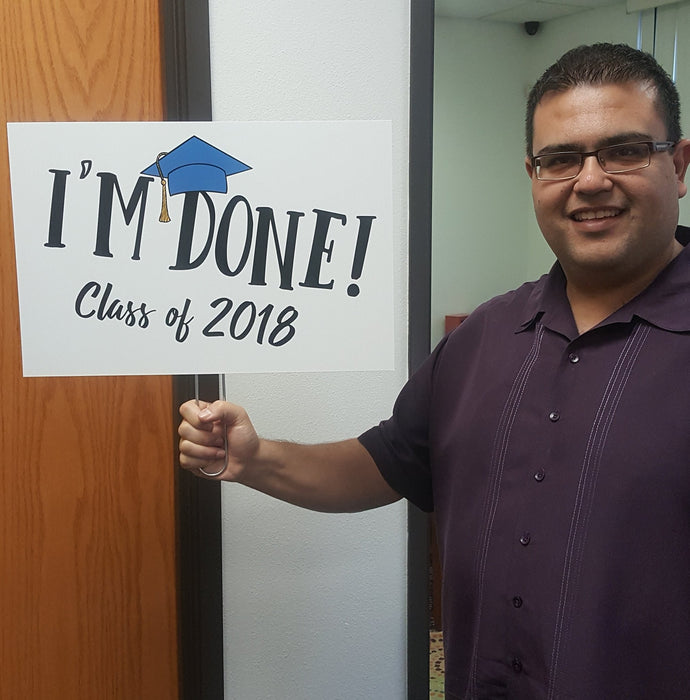 Graduation Hand Held Signs San Antonio TX | Custom Paddle Signs TX ...