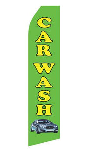 Green Car Wash Feather Flags | Stock Design - Minuteman Press formely La Luz Printing Company | San Antonio TX Printing-San-Antonio-TX
