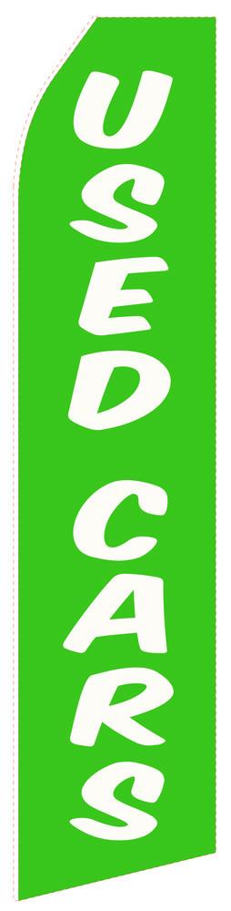 Green Used Cars Feather Flag | Stock Designs - Minuteman Press formely La Luz Printing Company | San Antonio TX Printing-San-Antonio-TX
