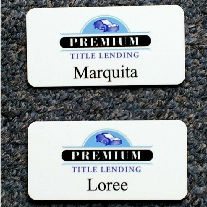 Magnetic Name Badges- 1.5" X 3" - Minuteman Press formely La Luz Printing Company | San Antonio TX Printing-San-Antonio-TX