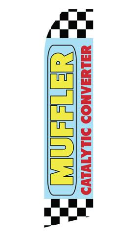 Muffler Catalytic Converter Feather Flag | Stock Design - Minuteman Press formely La Luz Printing Company | San Antonio TX Printing-San-Antonio-TX