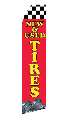 New and Used Tires Feather Flag | Stock Design - Minuteman Press formely La Luz Printing Company | San Antonio TX Printing-San-Antonio-TX