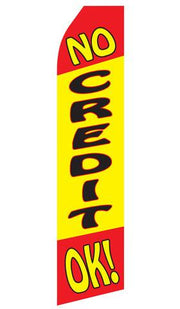 No Credit Ok! Feather Flag | Stock Design - Minuteman Press formely La Luz Printing Company | San Antonio TX Printing-San-Antonio-TX