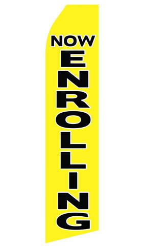 Now Enrolling Feather Flag | Stock Design - Minuteman Press formely La Luz Printing Company | San Antonio TX Printing-San-Antonio-TX