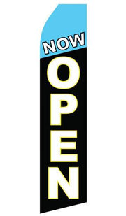 Now Open Feather Flag | Stock Design - Minuteman Press formely La Luz Printing Company | San Antonio TX Printing-San-Antonio-TX