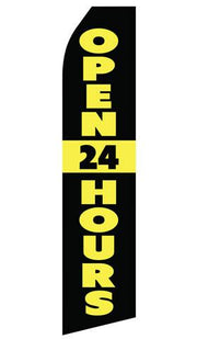 Open 24 Hours Feather Flags | Stock Design - Minuteman Press formely La Luz Printing Company | San Antonio TX Printing-San-Antonio-TX