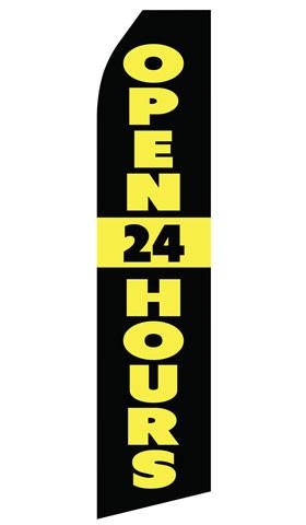 Open 24 Hours Feather Flags | Stock Design - Minuteman Press formely La Luz Printing Company | San Antonio TX Printing-San-Antonio-TX