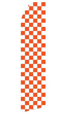 Orange Checkered Feather Flag | Stock Design - Minuteman Press formely La Luz Printing Company | San Antonio TX Printing-San-Antonio-TX