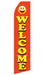 Orange Welcome Feather Flag | Stock Design - Minuteman Press formely La Luz Printing Company | San Antonio TX Printing-San-Antonio-TX